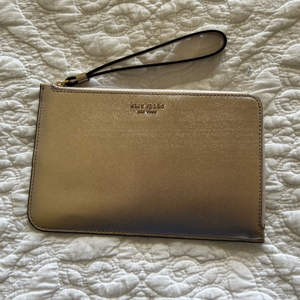 Kate Spade Cameron Blush Metallic Wristlet